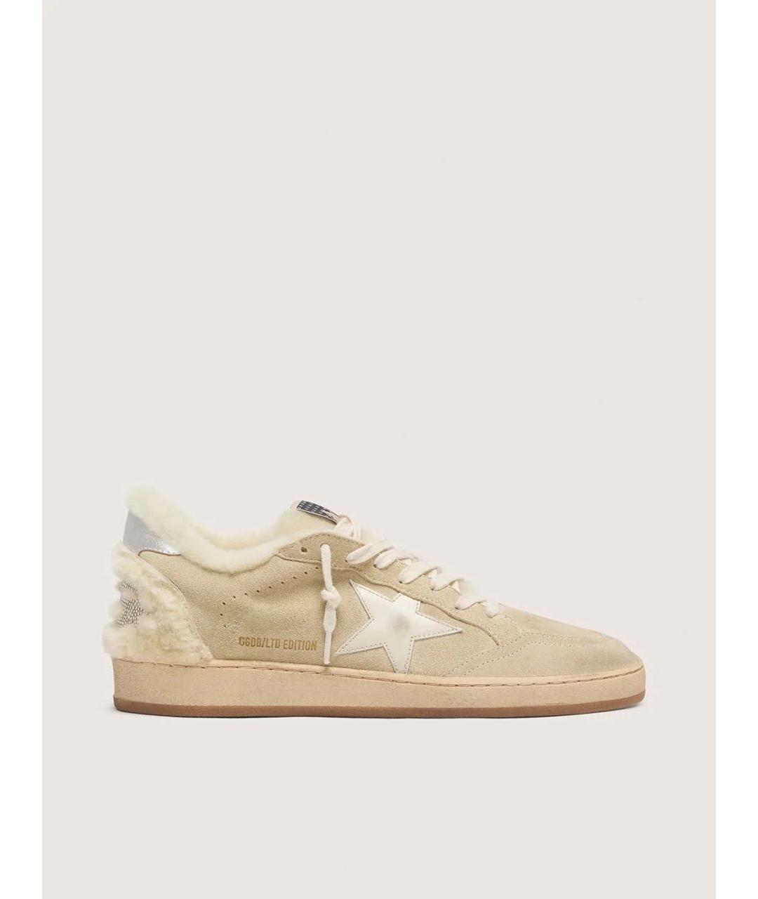 GOLDEN GOOSE Бежевые замшевые кеды, фото 6