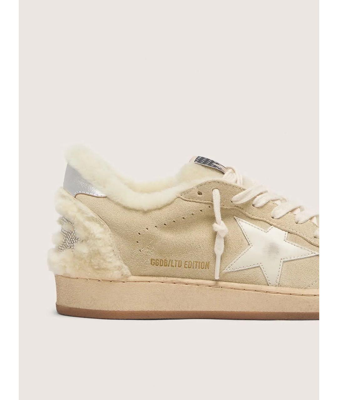 GOLDEN GOOSE Бежевые замшевые кеды, фото 4