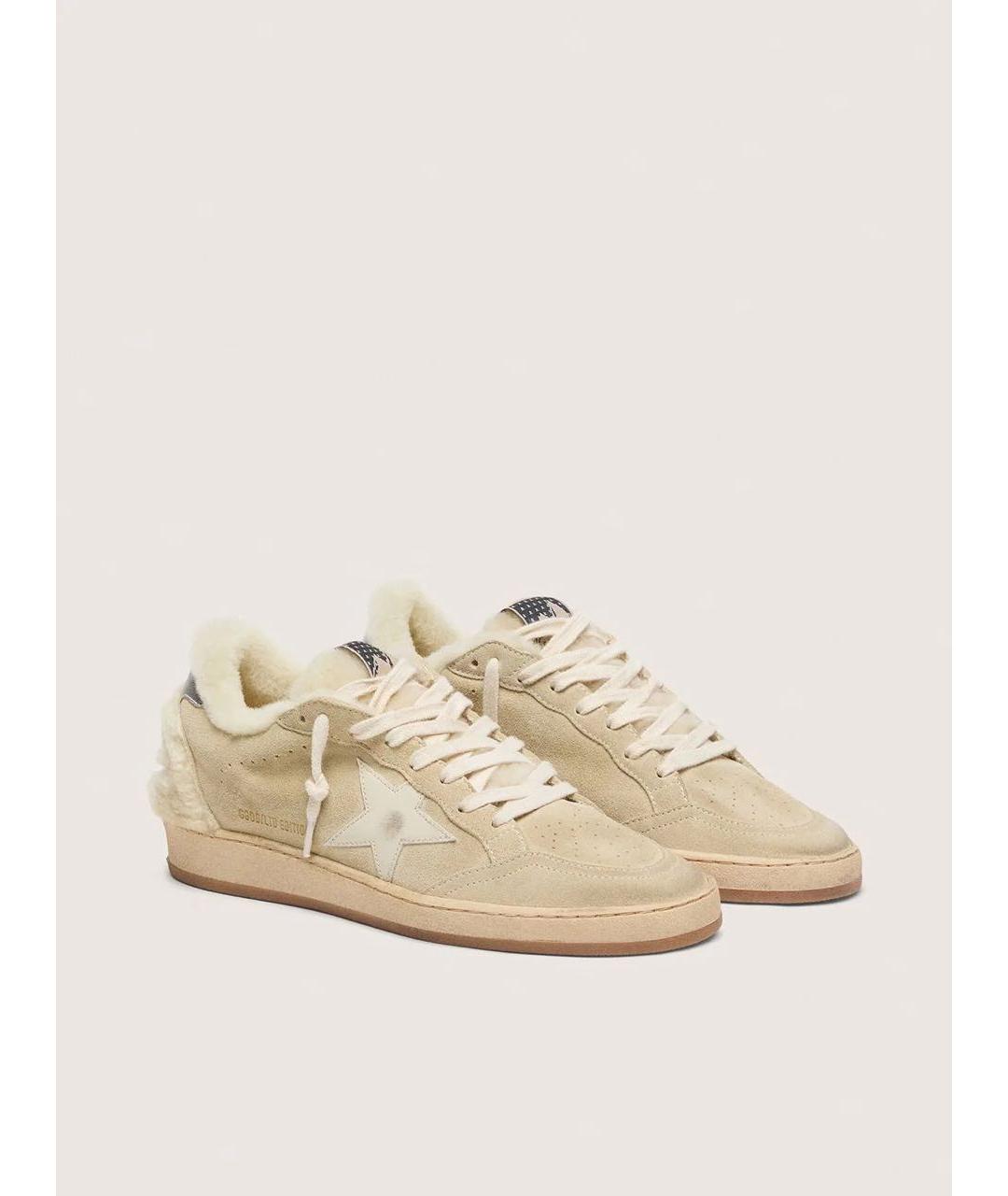 GOLDEN GOOSE Бежевые замшевые кеды, фото 2