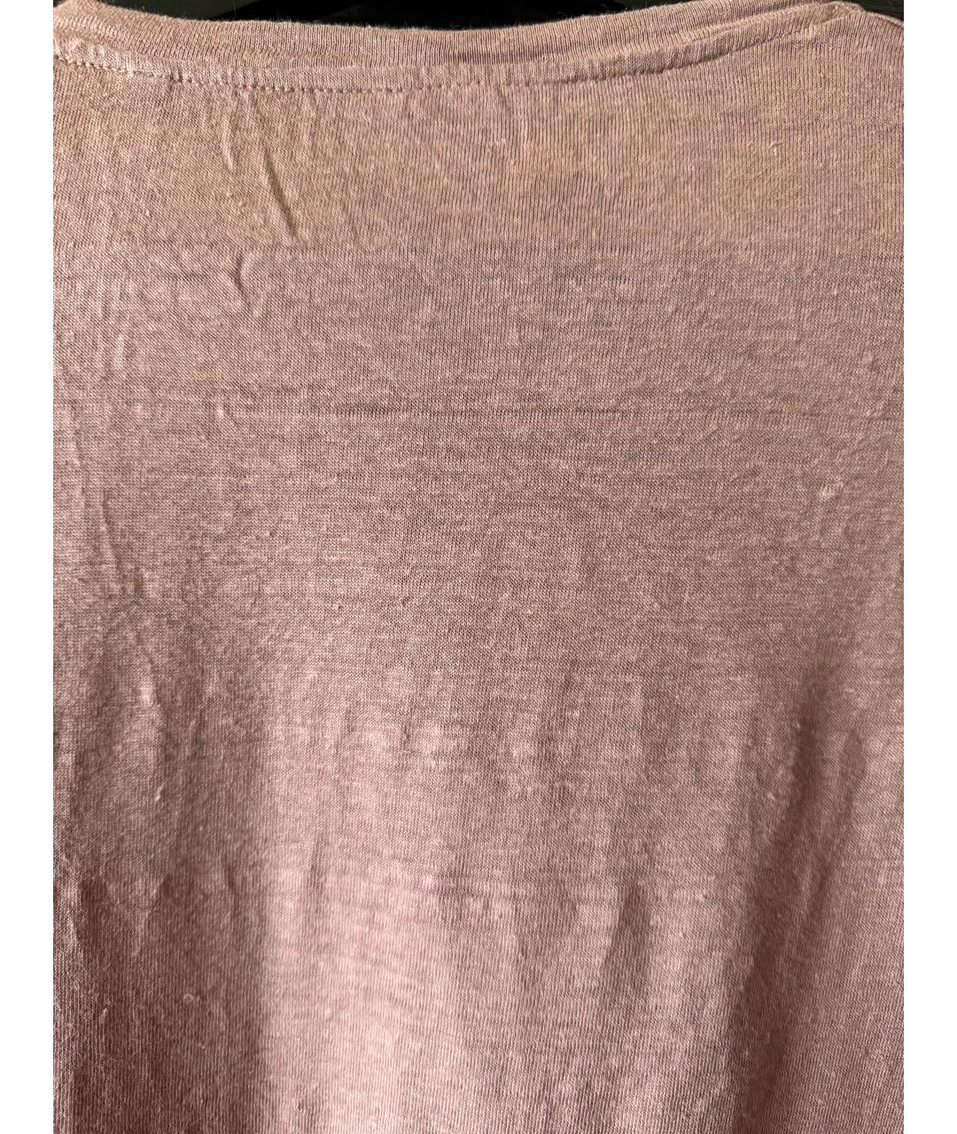 ZEGNA Коралловая льняная футболка, фото 4