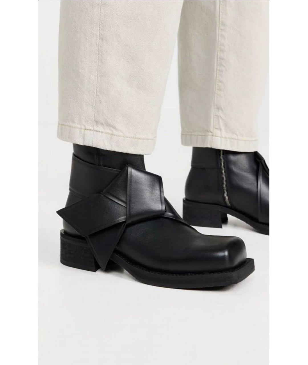 ACNE STUDIOS Черные кожаные ботинки, фото 6