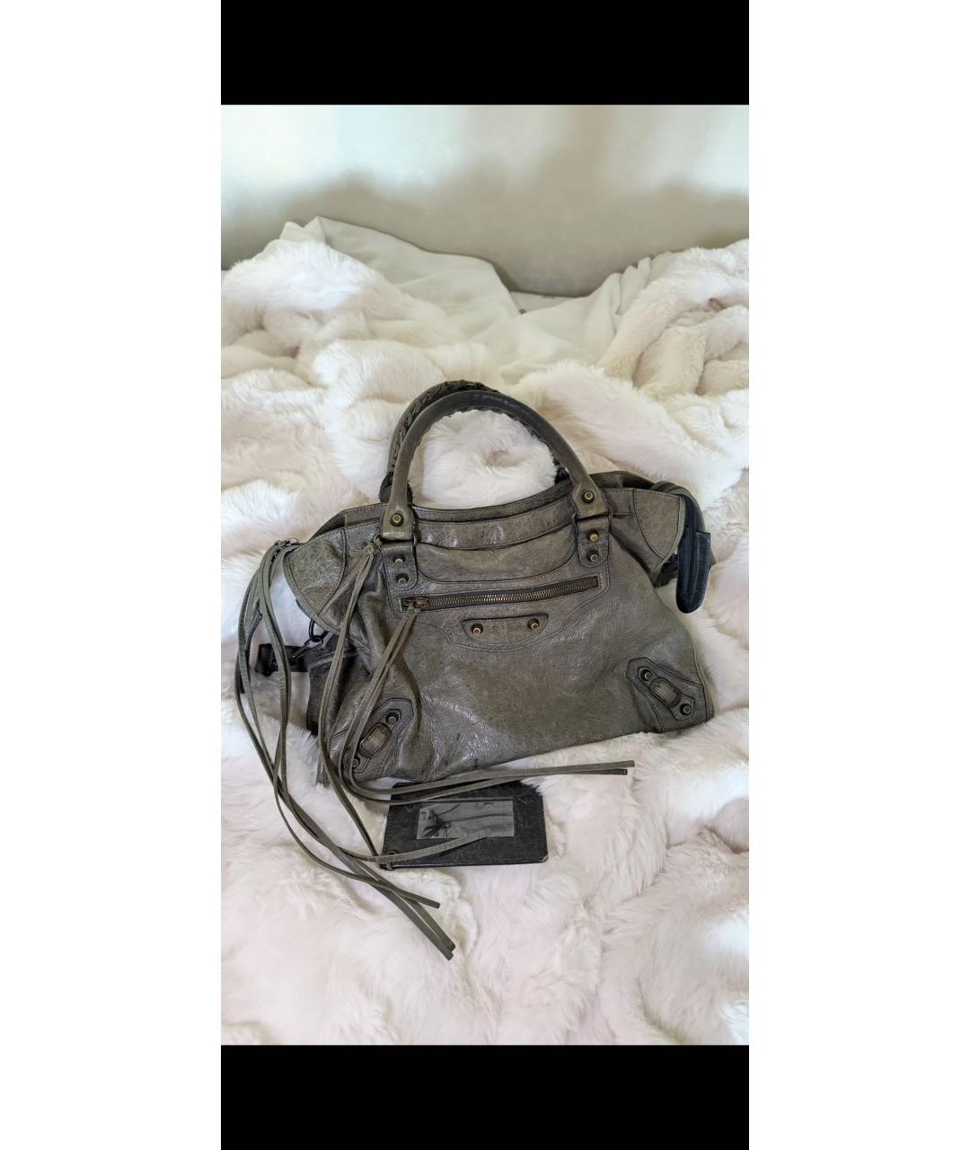 BALENCIAGA Зеленая кожаная сумка через плечо, фото 9