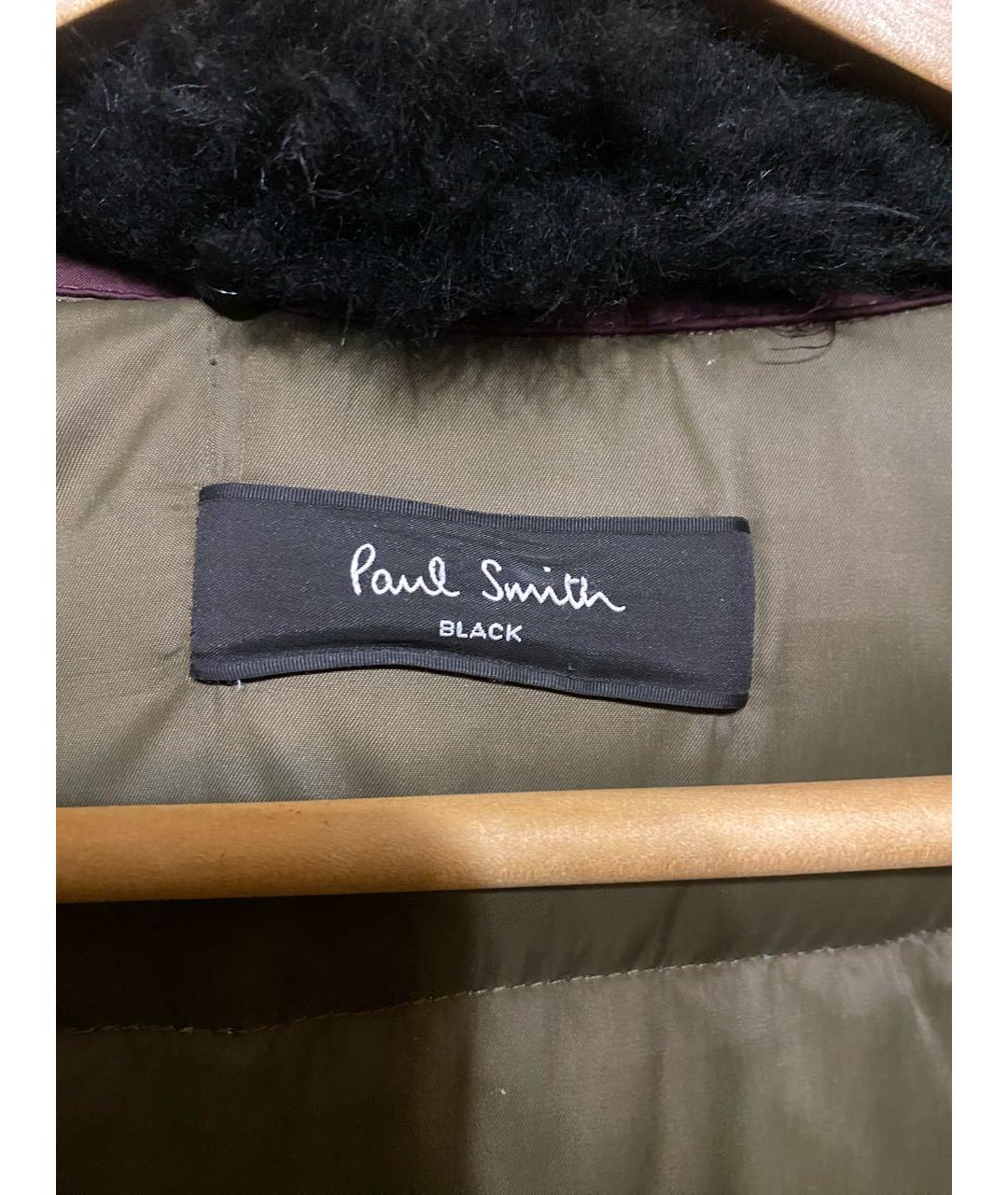 PAUL SMITH Бордовый полиэстеровый пуховик, фото 3