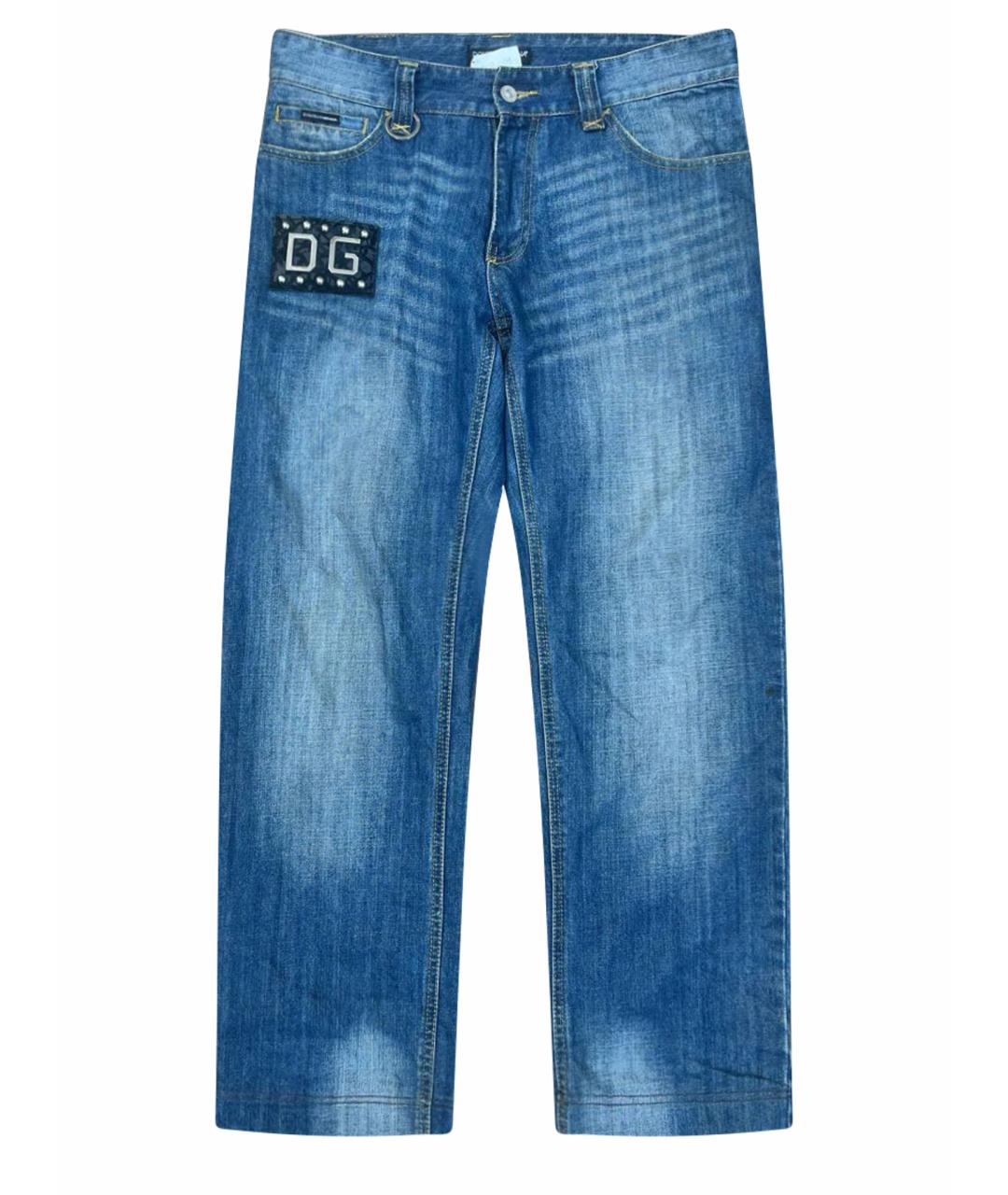 DOLCE&GABBANA Синие прямые джинсы, фото 1