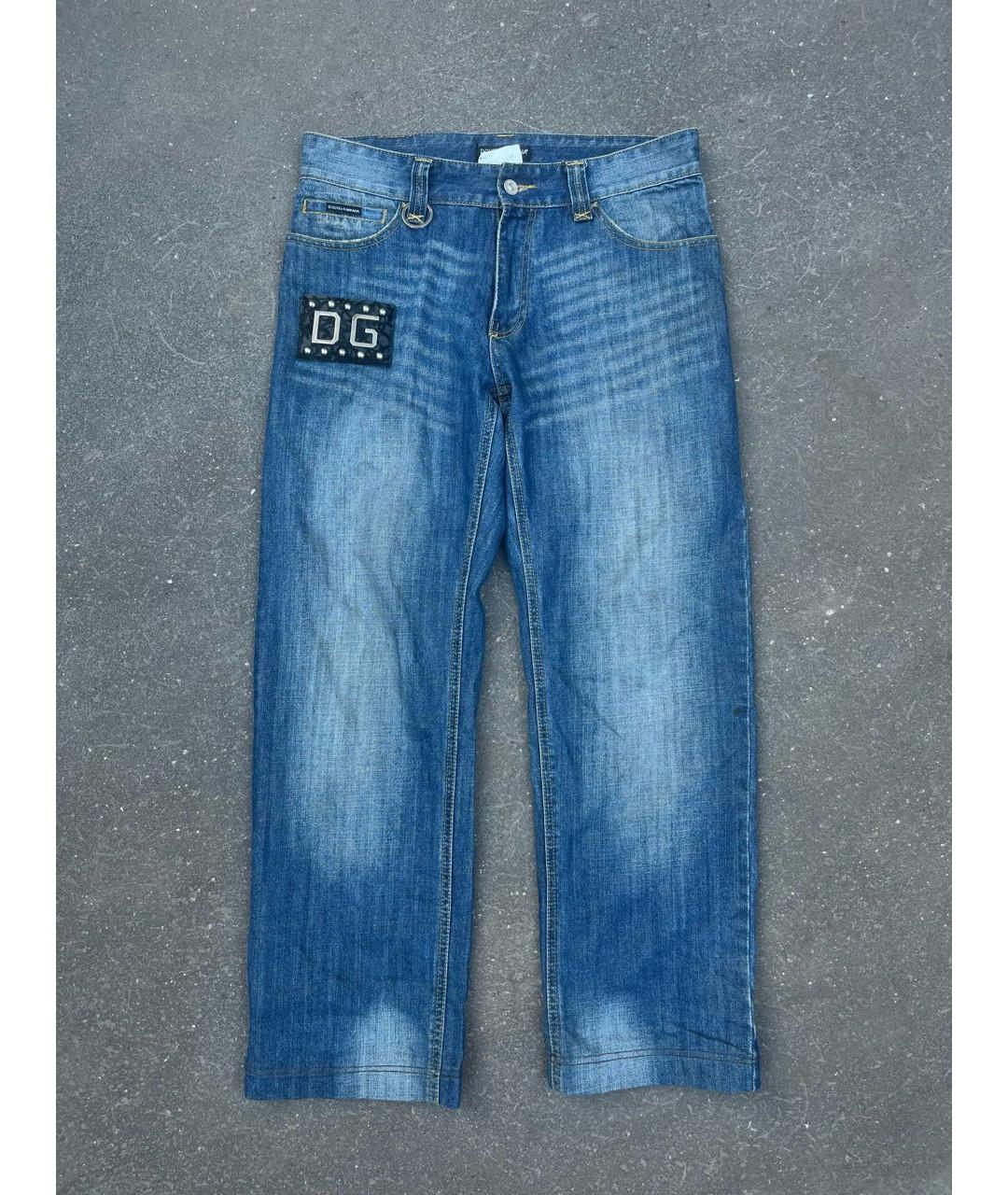 DOLCE&GABBANA Синие прямые джинсы, фото 5