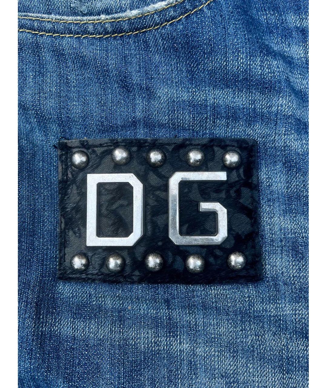 DOLCE&GABBANA Синие прямые джинсы, фото 3