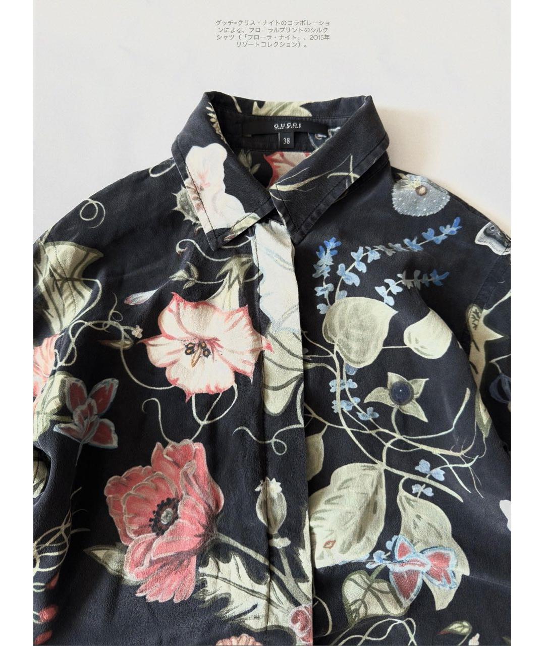 GUCCI Мульти шелковая блузы, фото 3