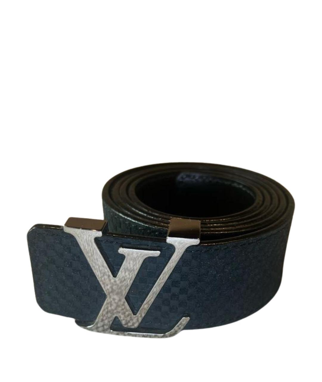 LOUIS VUITTON Темно-синий замшевый ремень, фото 1