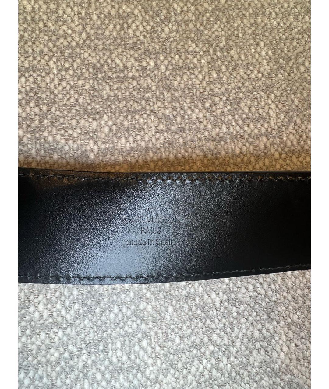LOUIS VUITTON Темно-синий замшевый ремень, фото 3