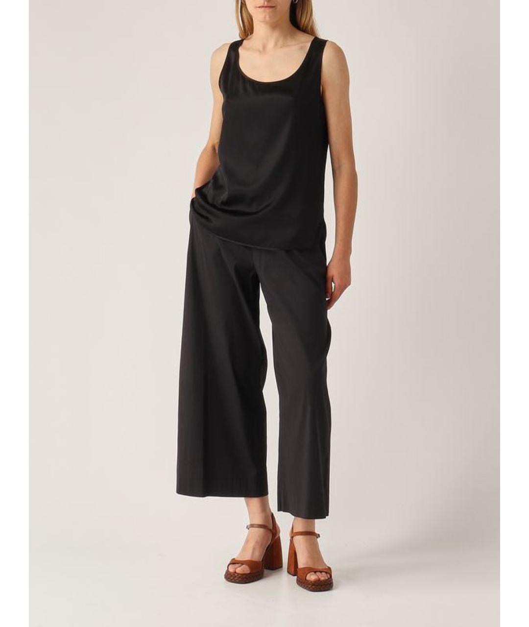 MAX MARA Черная шелковая майка, фото 6