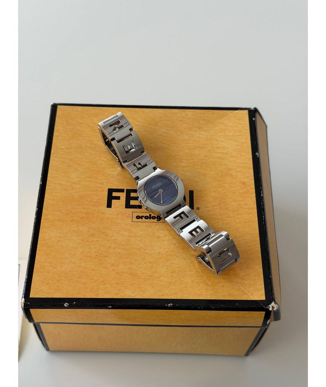 FENDI Серебряные стальные часы, фото 4