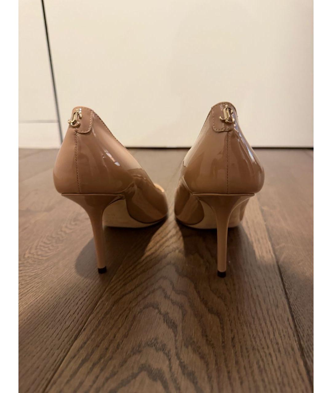 JIMMY CHOO Бежевые кожаные туфли, фото 4
