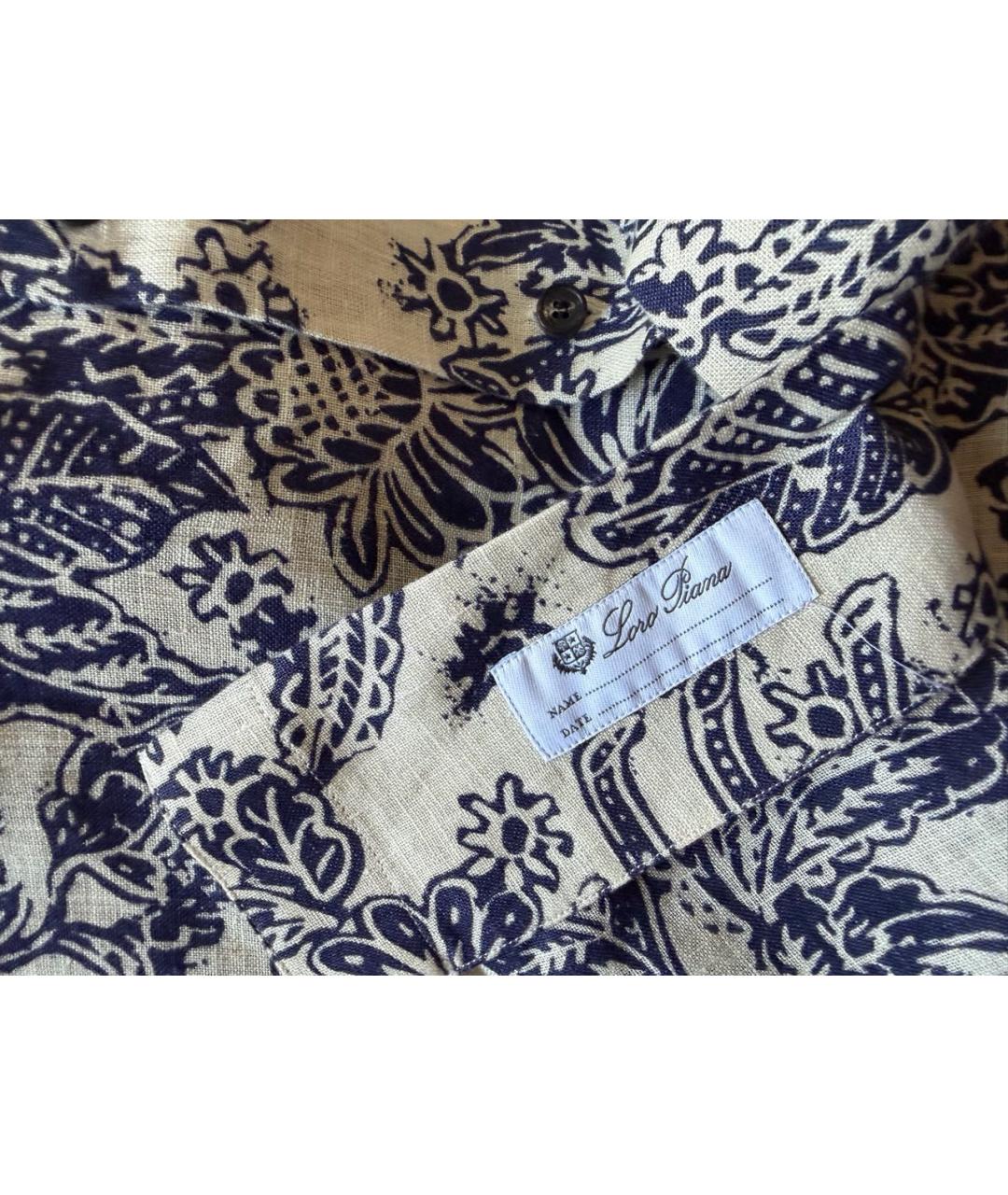 LORO PIANA Мульти льняная кэжуал рубашка, фото 4