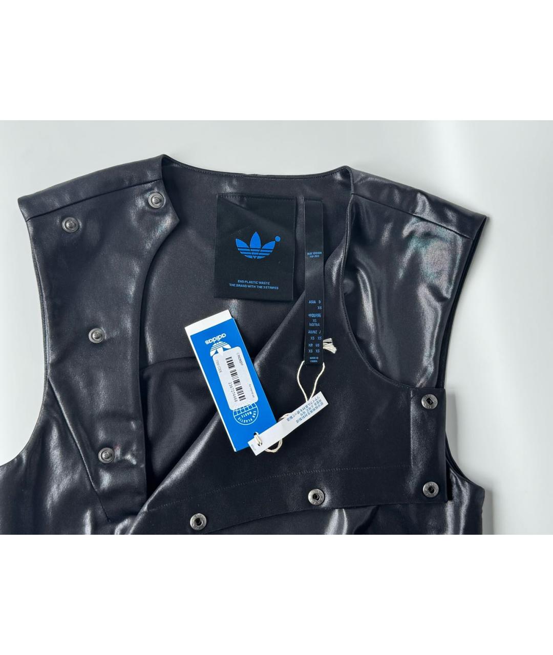ADIDAS Черная полиэстеровая спортивная куртка, фото 3