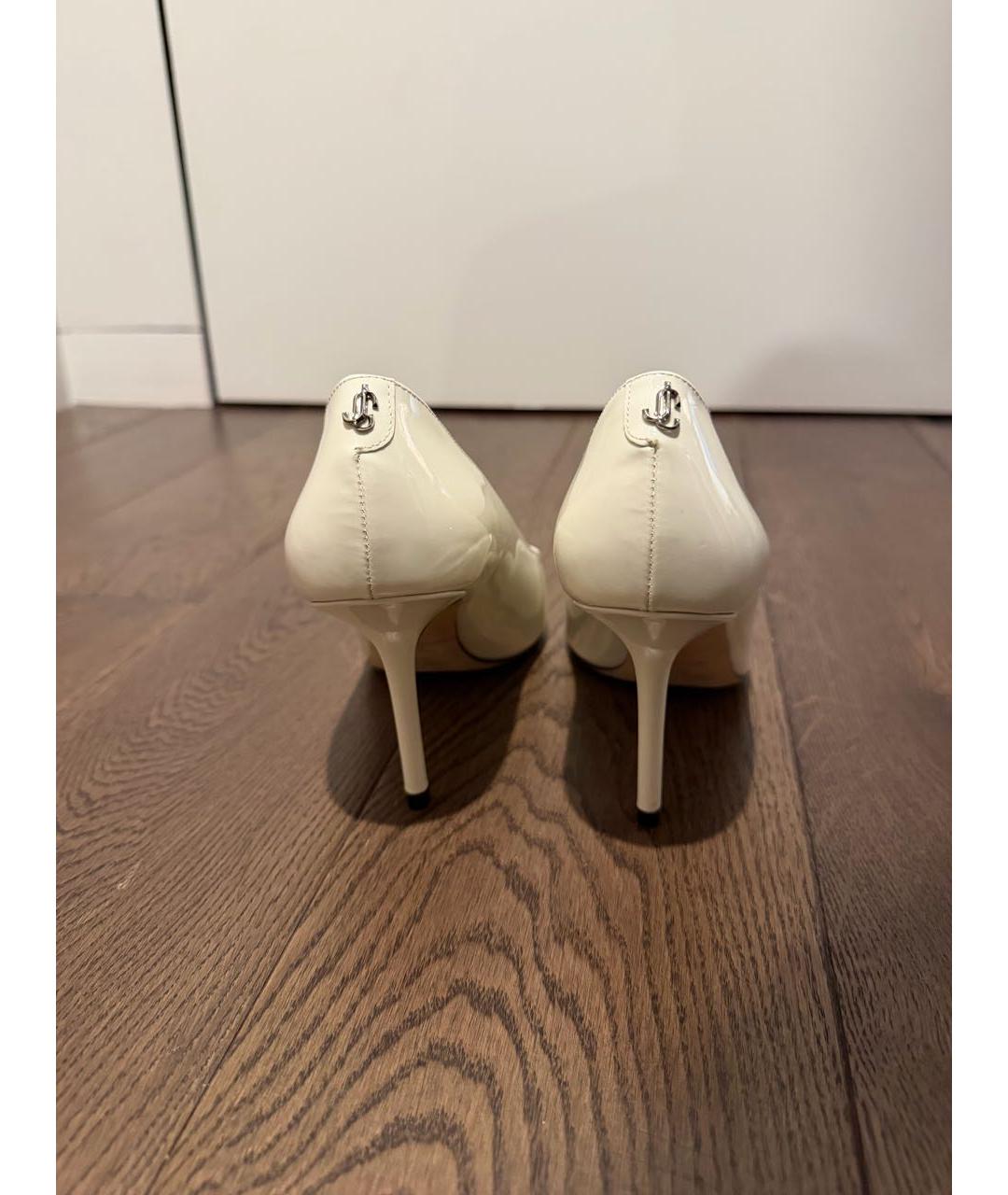 JIMMY CHOO Белые кожаные туфли, фото 4