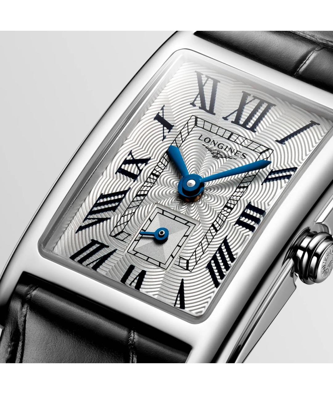 LONGINES Черные стальные часы, фото 2
