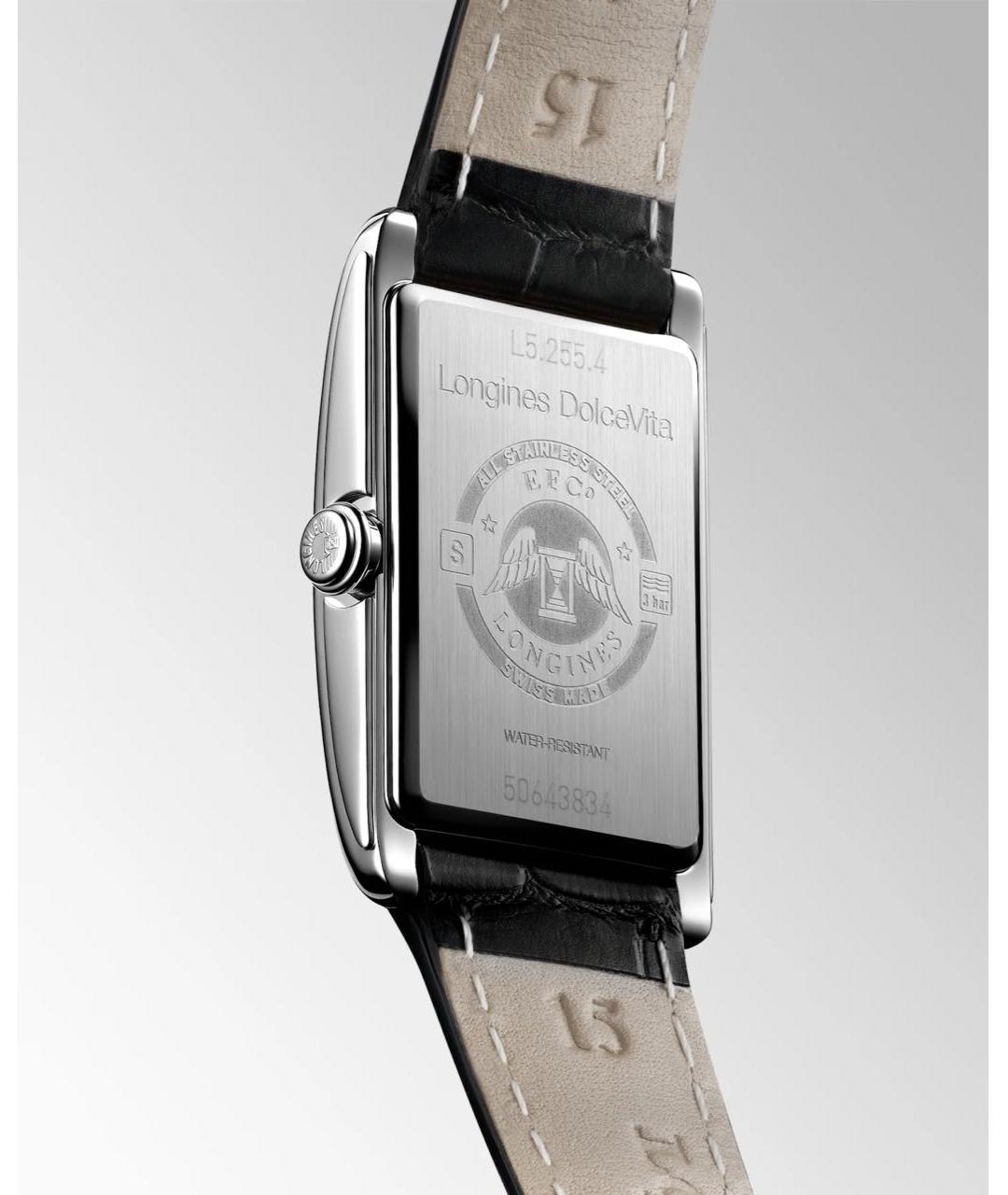 LONGINES Черные стальные часы, фото 4