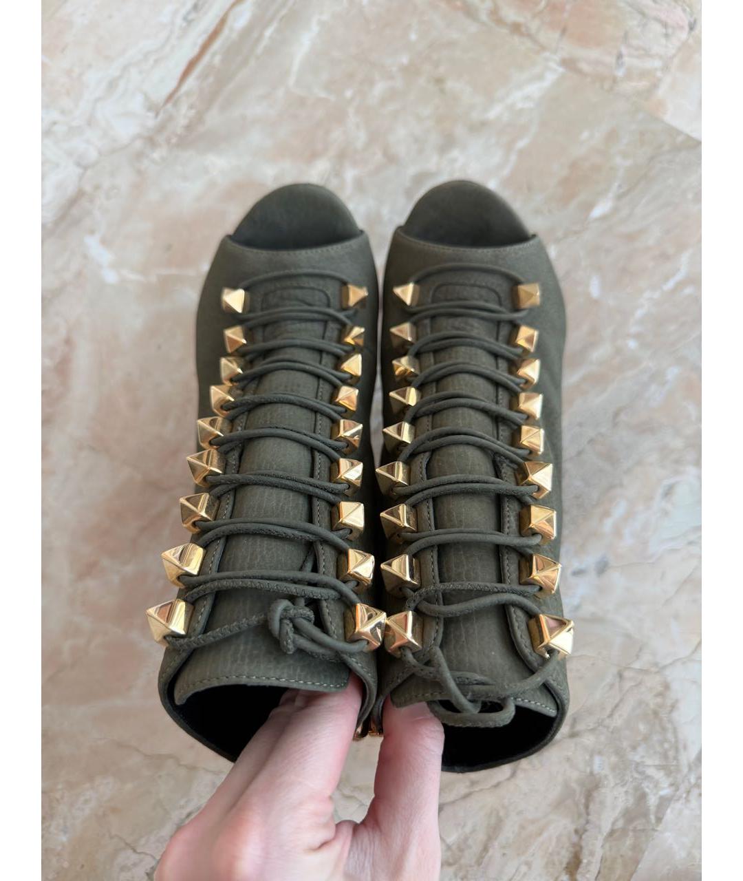 GIUSEPPE ZANOTTI DESIGN Хаки замшевые ботильоны, фото 3