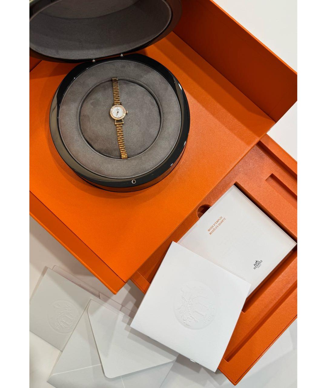 HERMES Золотые часы из розового золота, фото 3