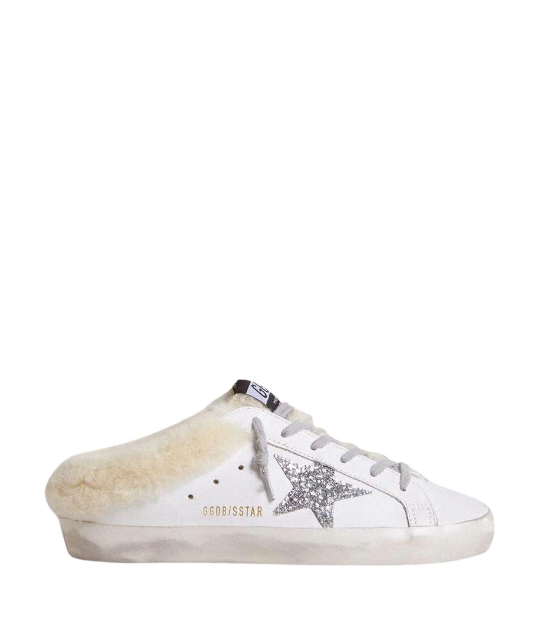 GOLDEN GOOSE Белые кожаные кеды, фото 1