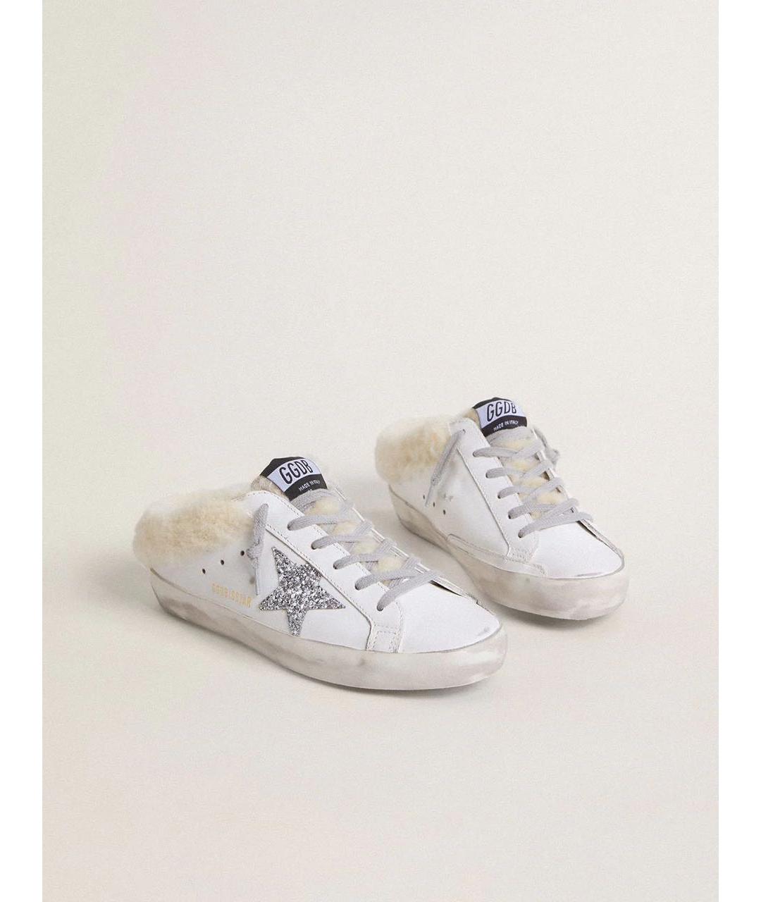 GOLDEN GOOSE Белые кожаные кеды, фото 2