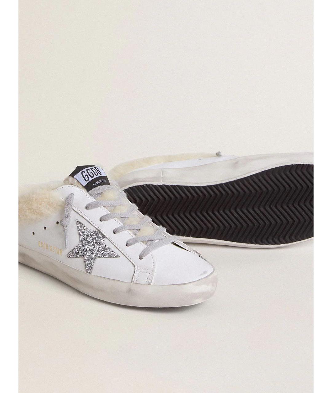 GOLDEN GOOSE Белые кожаные кеды, фото 3