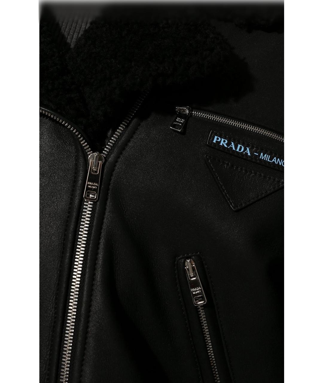 PRADA Черная меховая дубленка, фото 3