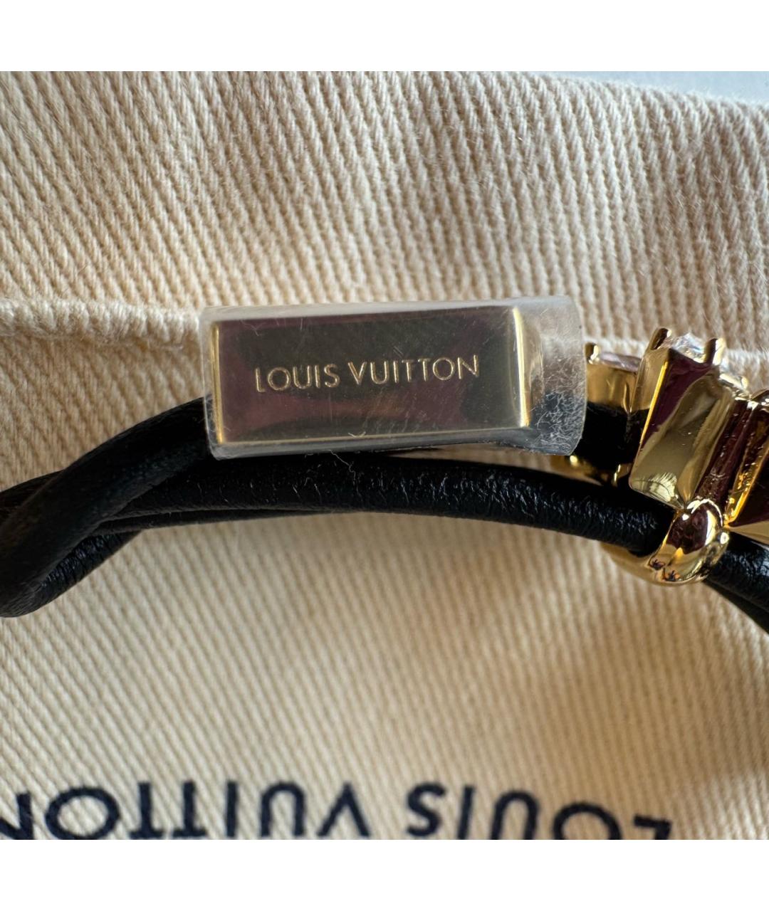 LOUIS VUITTON Черный латунный браслет, фото 4