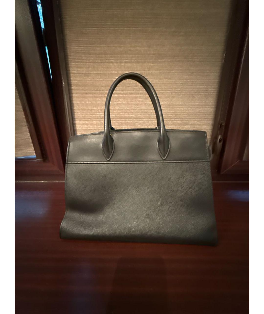 PRADA Черная кожаная сумка тоут, фото 3