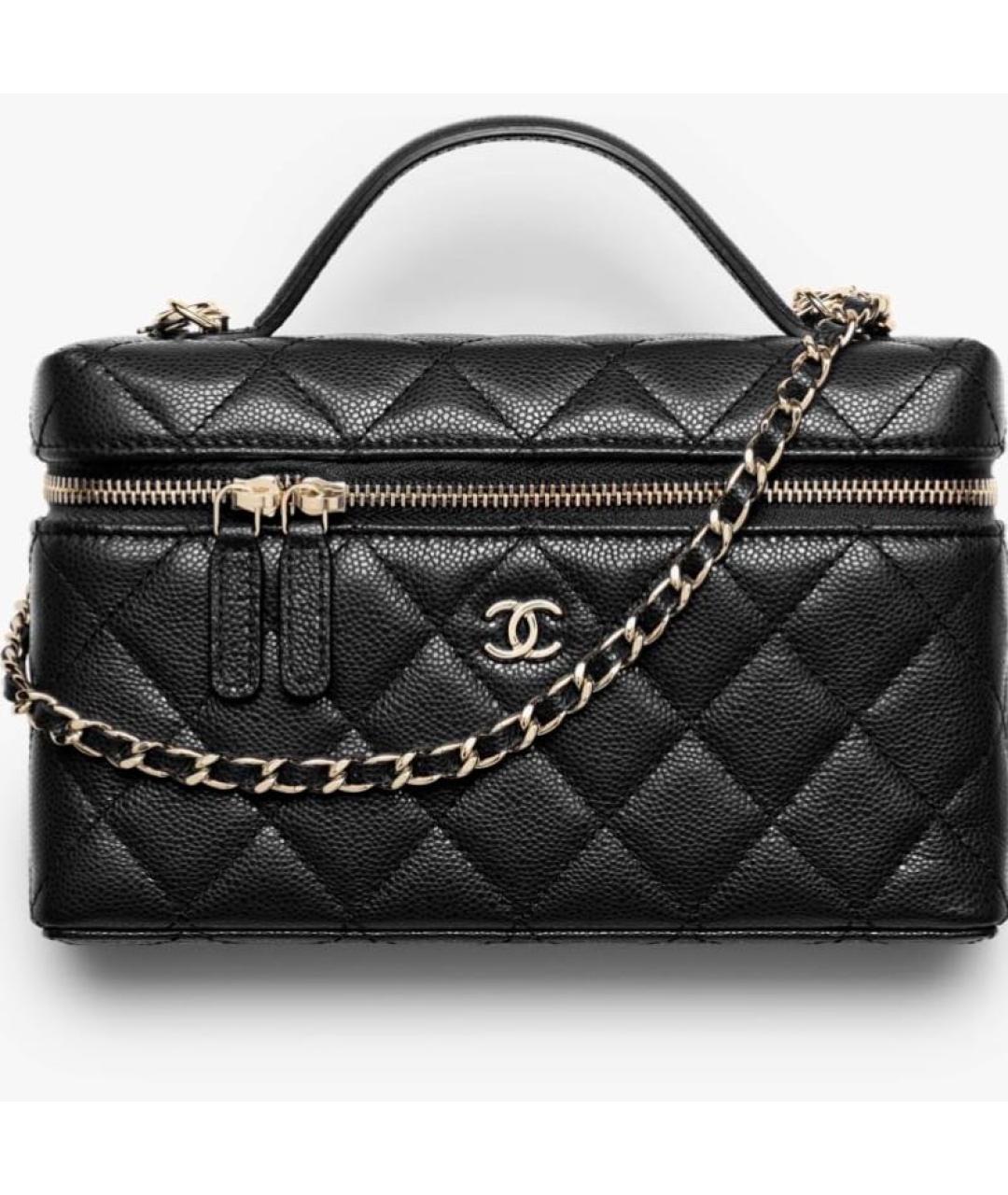 CHANEL Черная кожаная сумка через плечо, фото 4