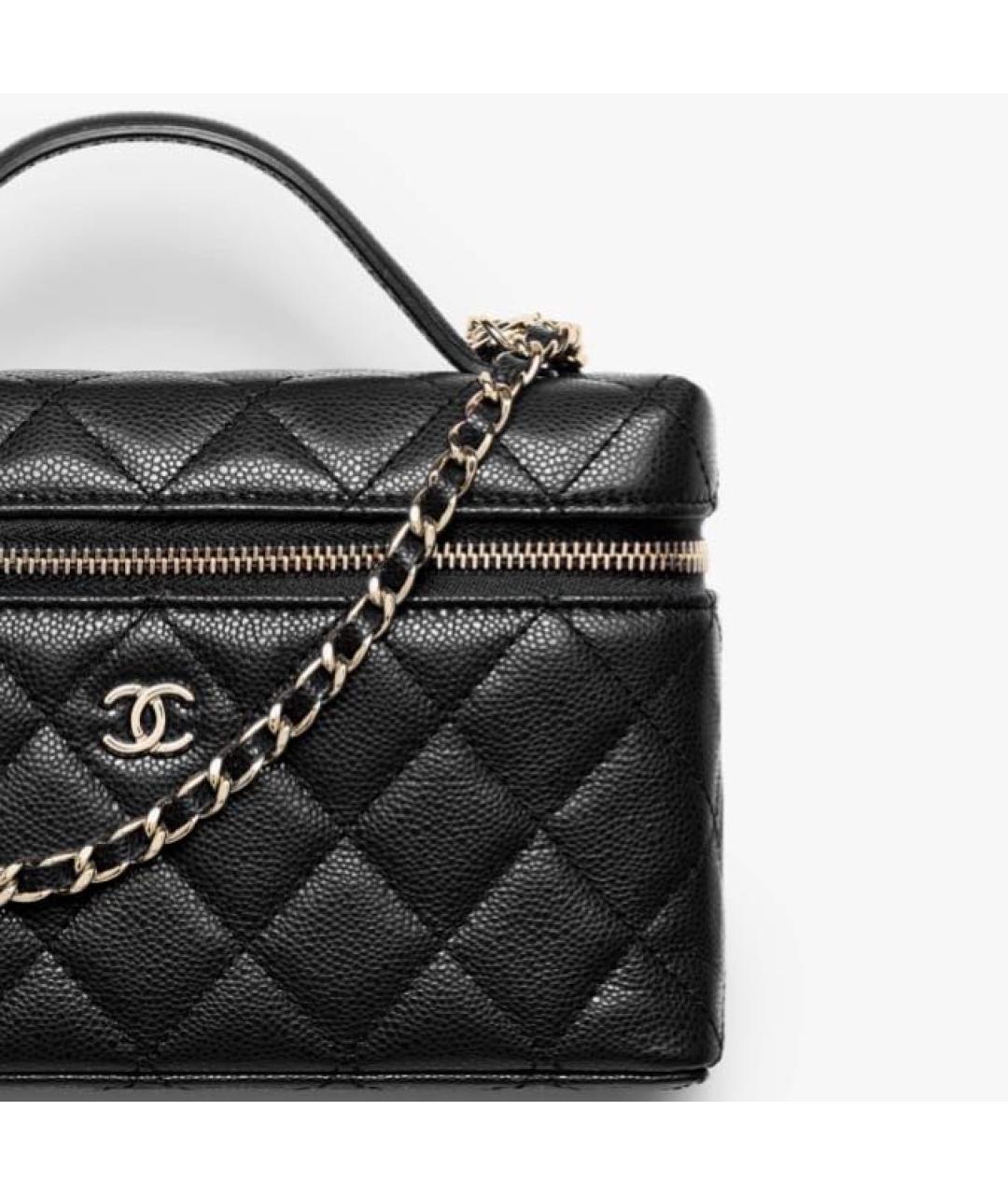 CHANEL Черная кожаная сумка через плечо, фото 3