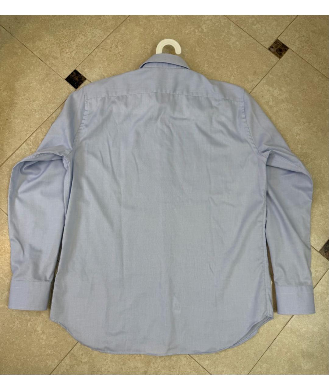 CANALI Голубая хлопковая классическая рубашка, фото 2