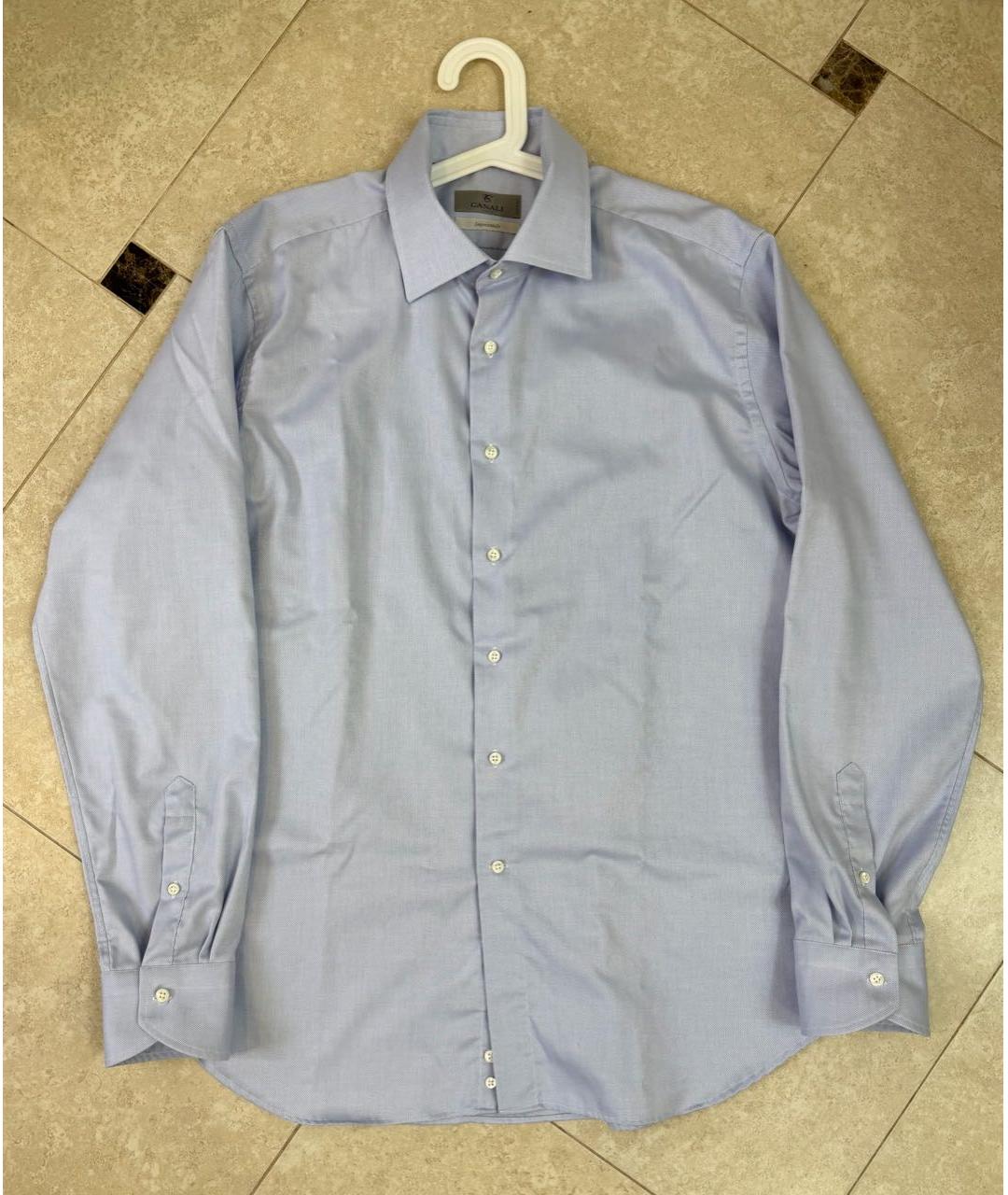 CANALI Голубая хлопковая классическая рубашка, фото 9