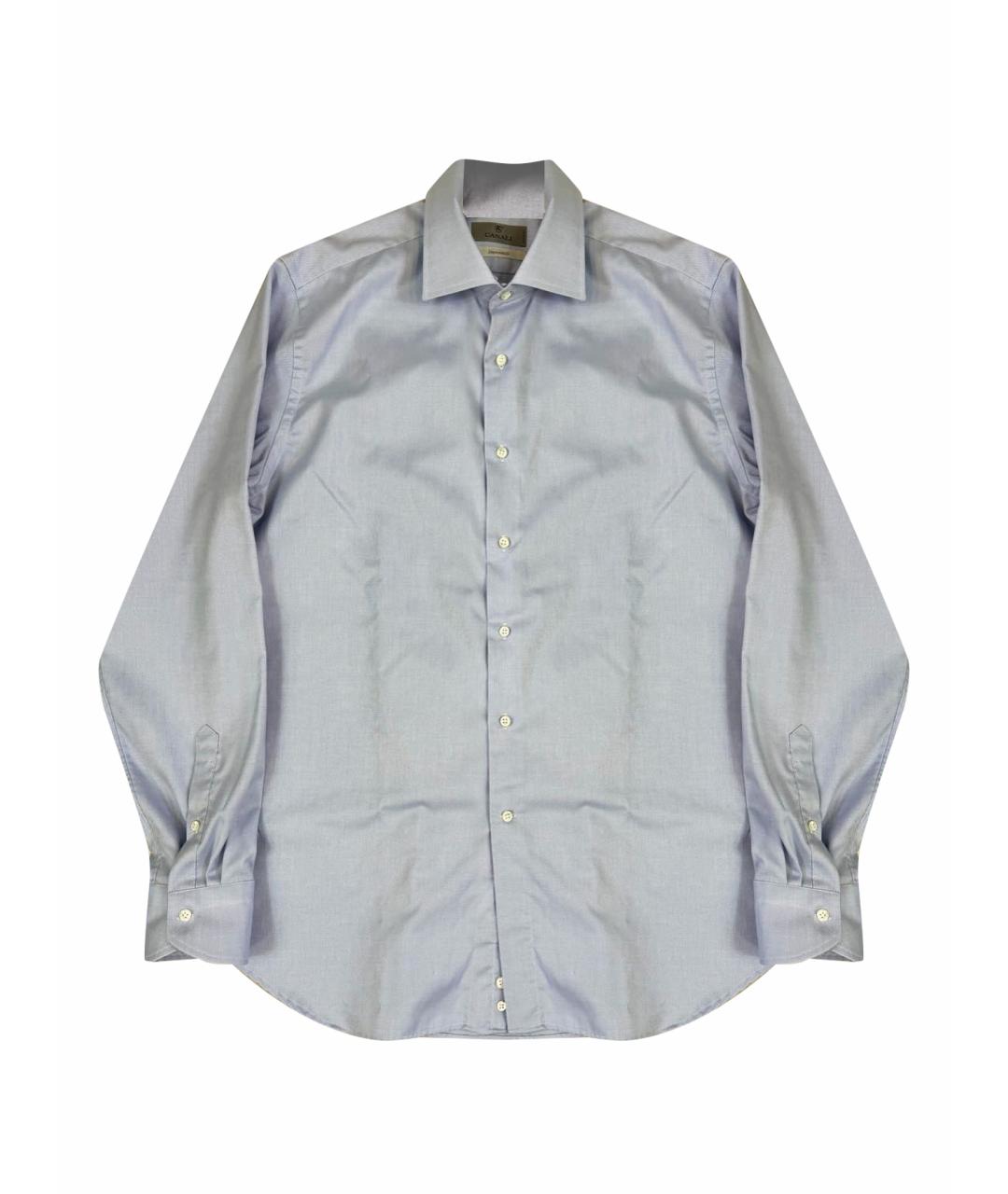 CANALI Голубая хлопковая классическая рубашка, фото 1