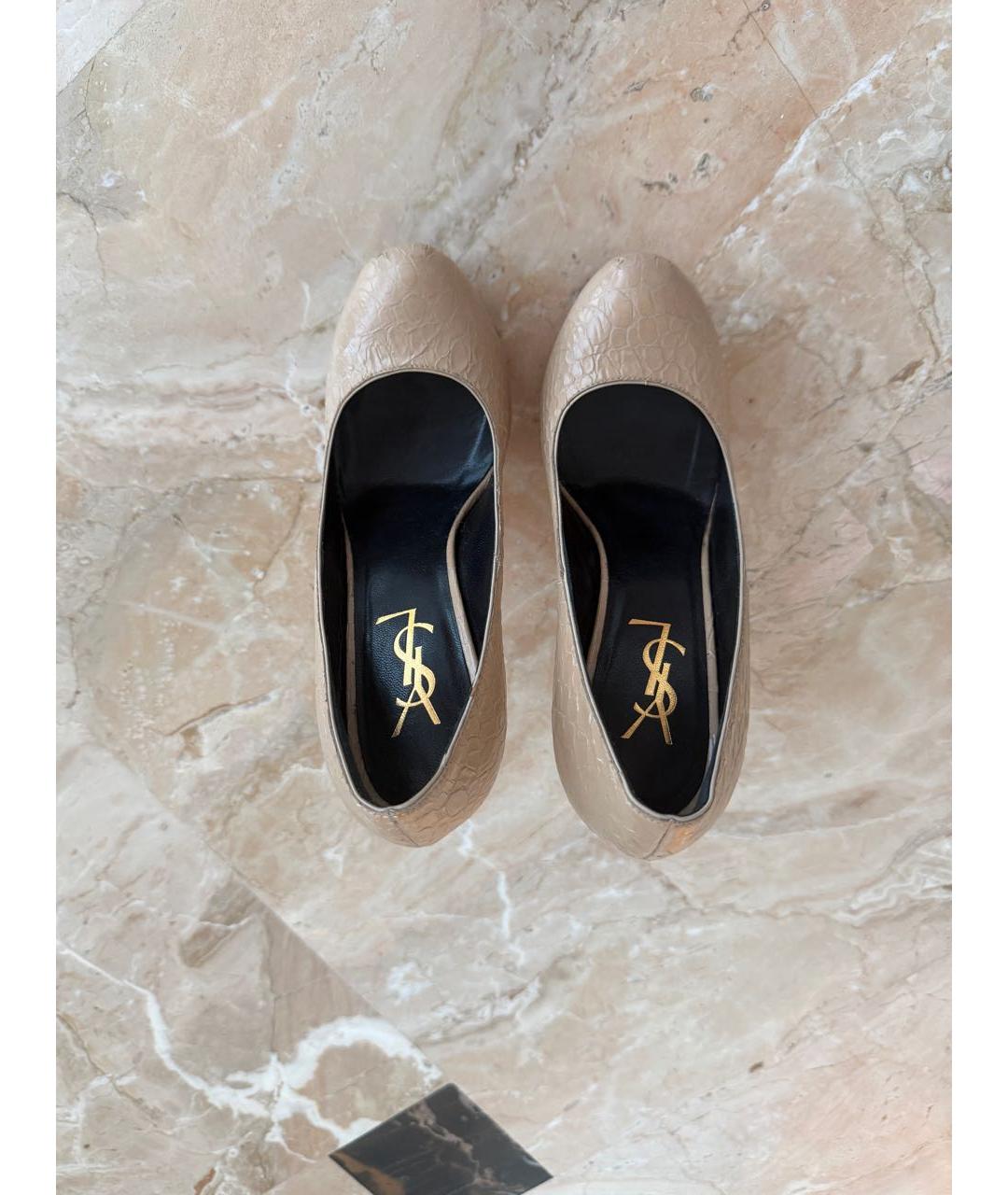SAINT LAURENT Бежевые туфли, фото 3