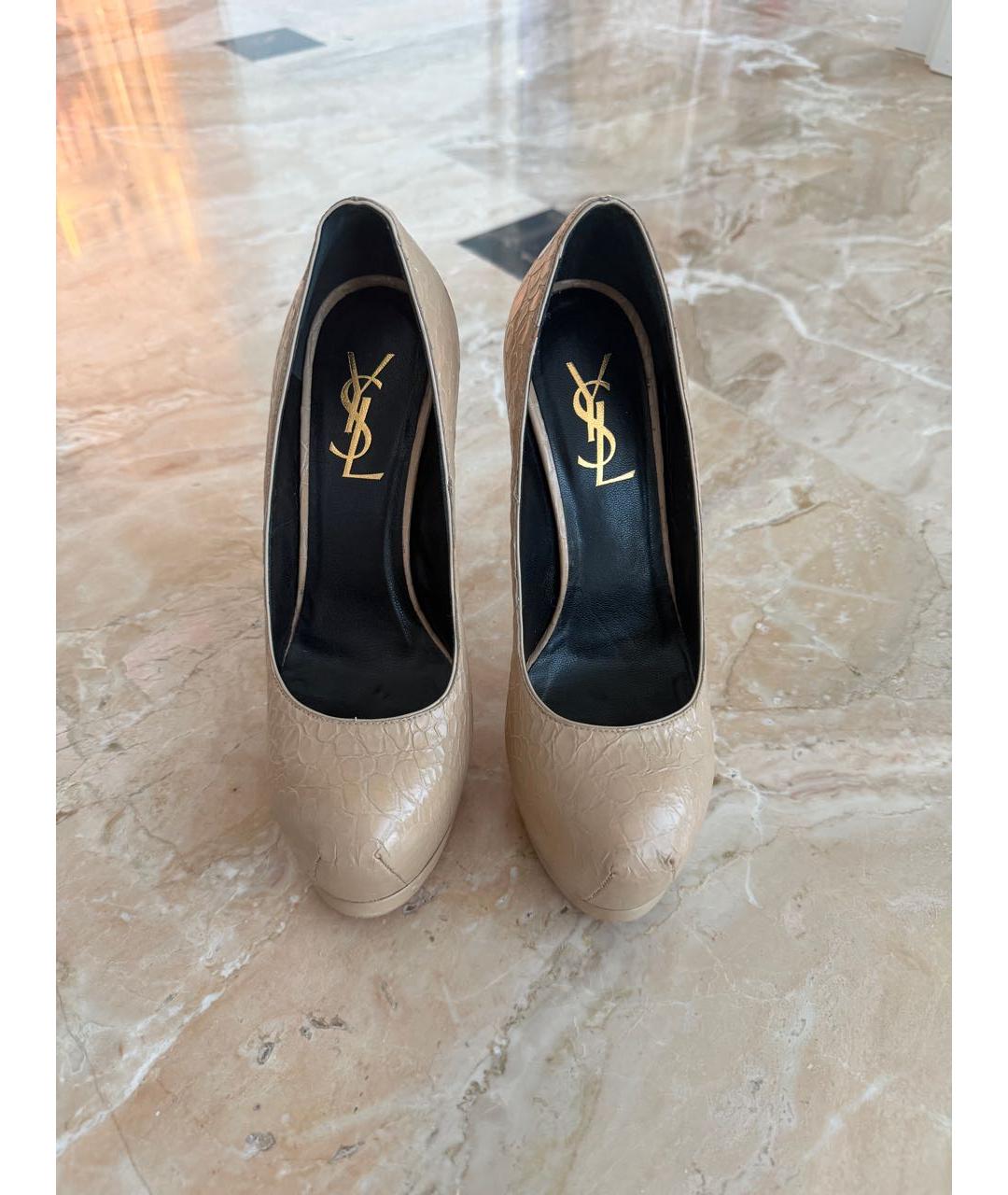 SAINT LAURENT Бежевые туфли, фото 2
