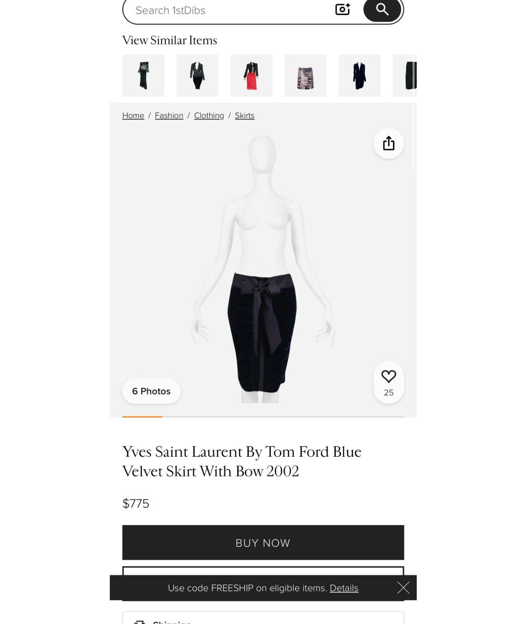 SAINT LAURENT Темно-синяя бархатная юбка миди, фото 7