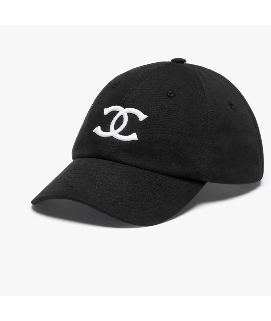 CHANEL Черная хлопковая кепка, фото 4