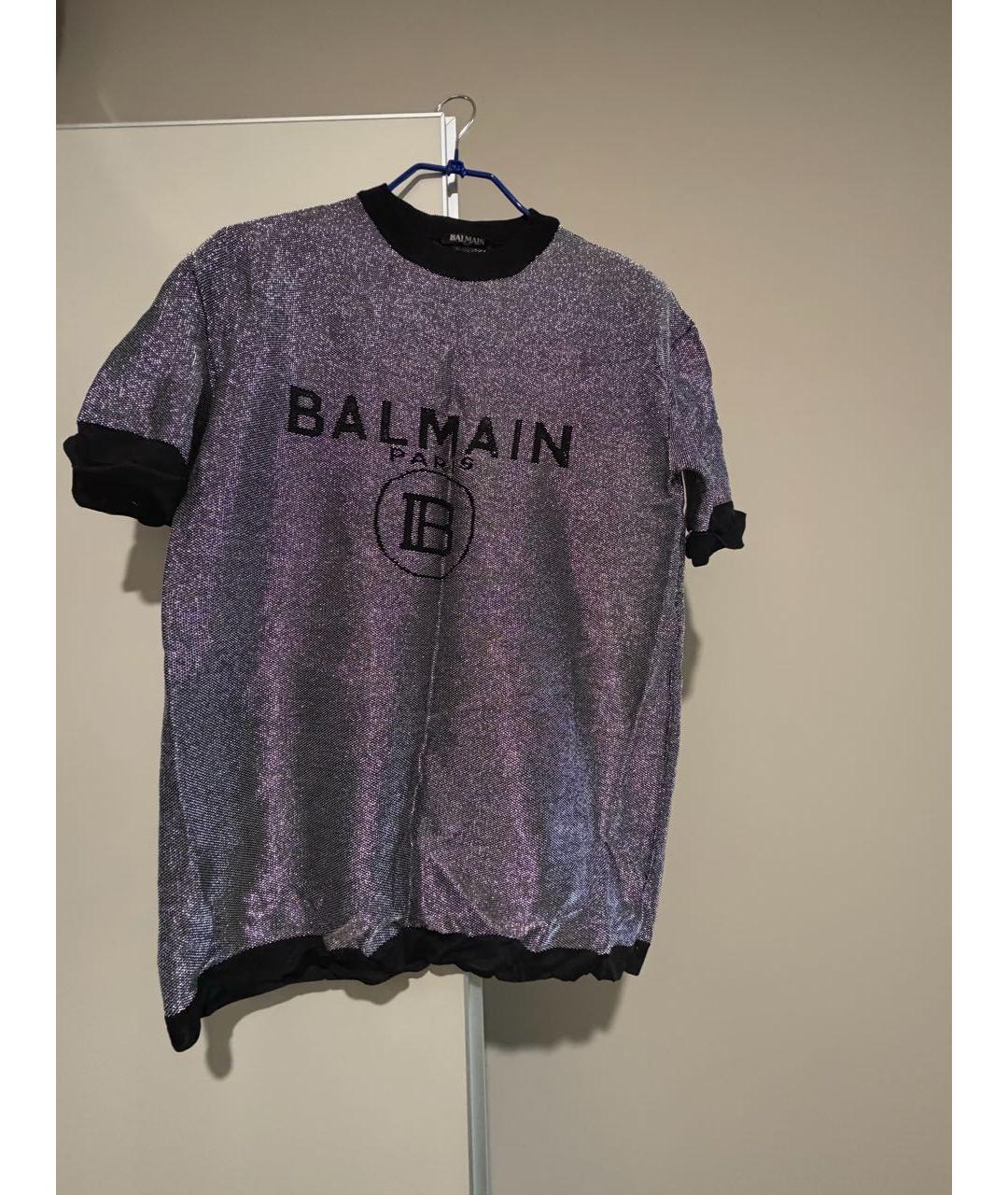BALMAIN Серебряный вискозный джемпер / свитер, фото 6