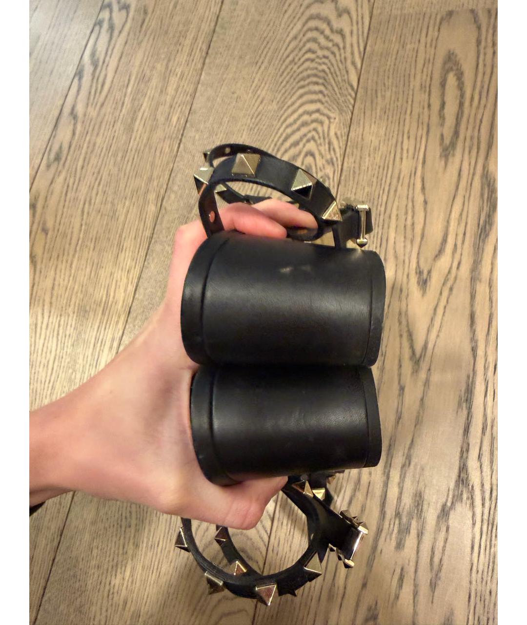 VALENTINO Черные кожаные босоножки, фото 8