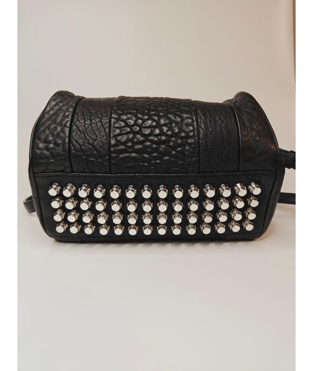 ALEXANDER WANG Черная кожаная сумка с короткими ручками, фото 3