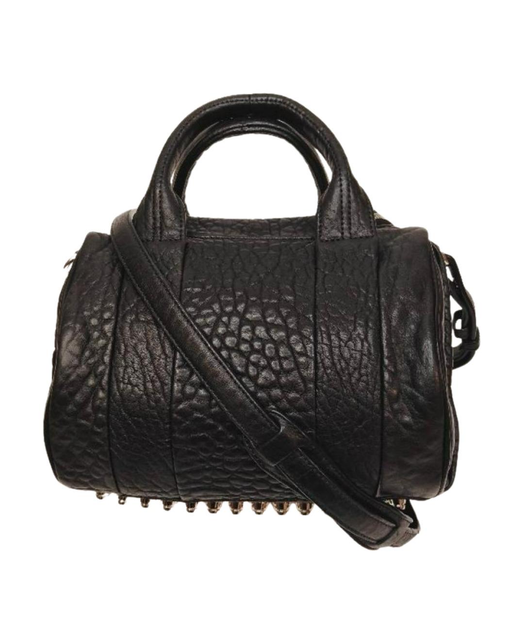 ALEXANDER WANG Черная кожаная сумка с короткими ручками, фото 1