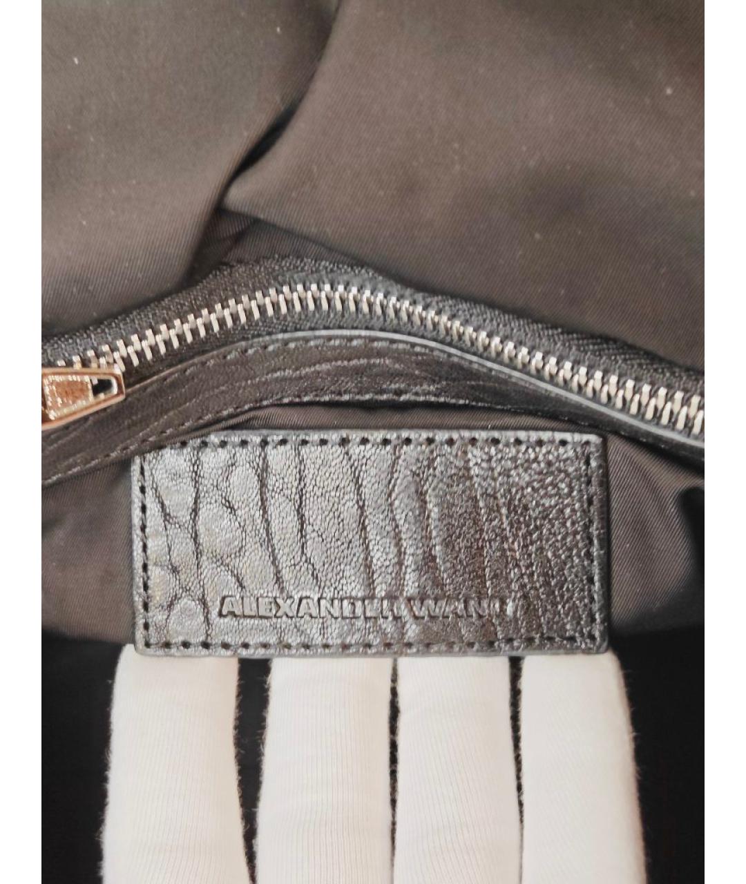 ALEXANDER WANG Черная кожаная сумка с короткими ручками, фото 8