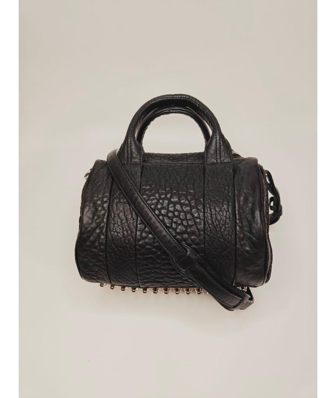 ALEXANDER WANG Черная кожаная сумка с короткими ручками, фото 10