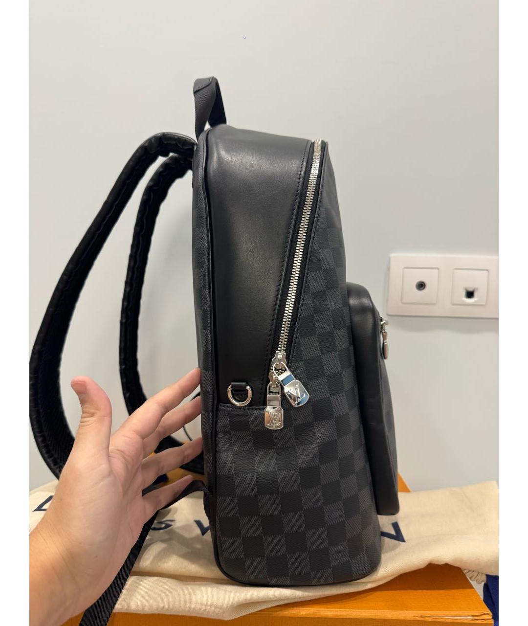 LOUIS VUITTON Черный рюкзак из канвы, фото 2