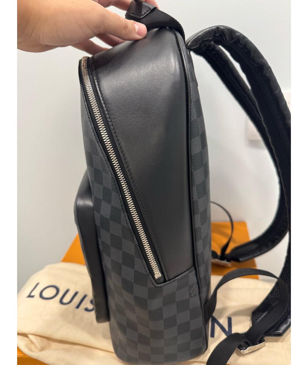 LOUIS VUITTON Черный рюкзак из канвы, фото 3