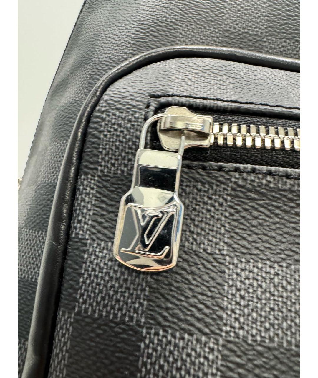 LOUIS VUITTON Черный рюкзак из канвы, фото 6