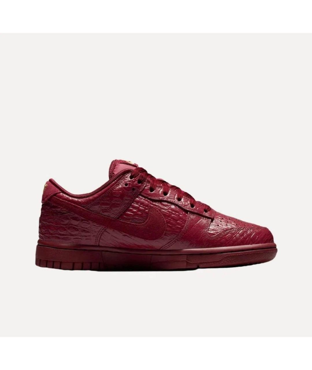 NIKE Бордовые кеды из искусственной кожи, фото 6