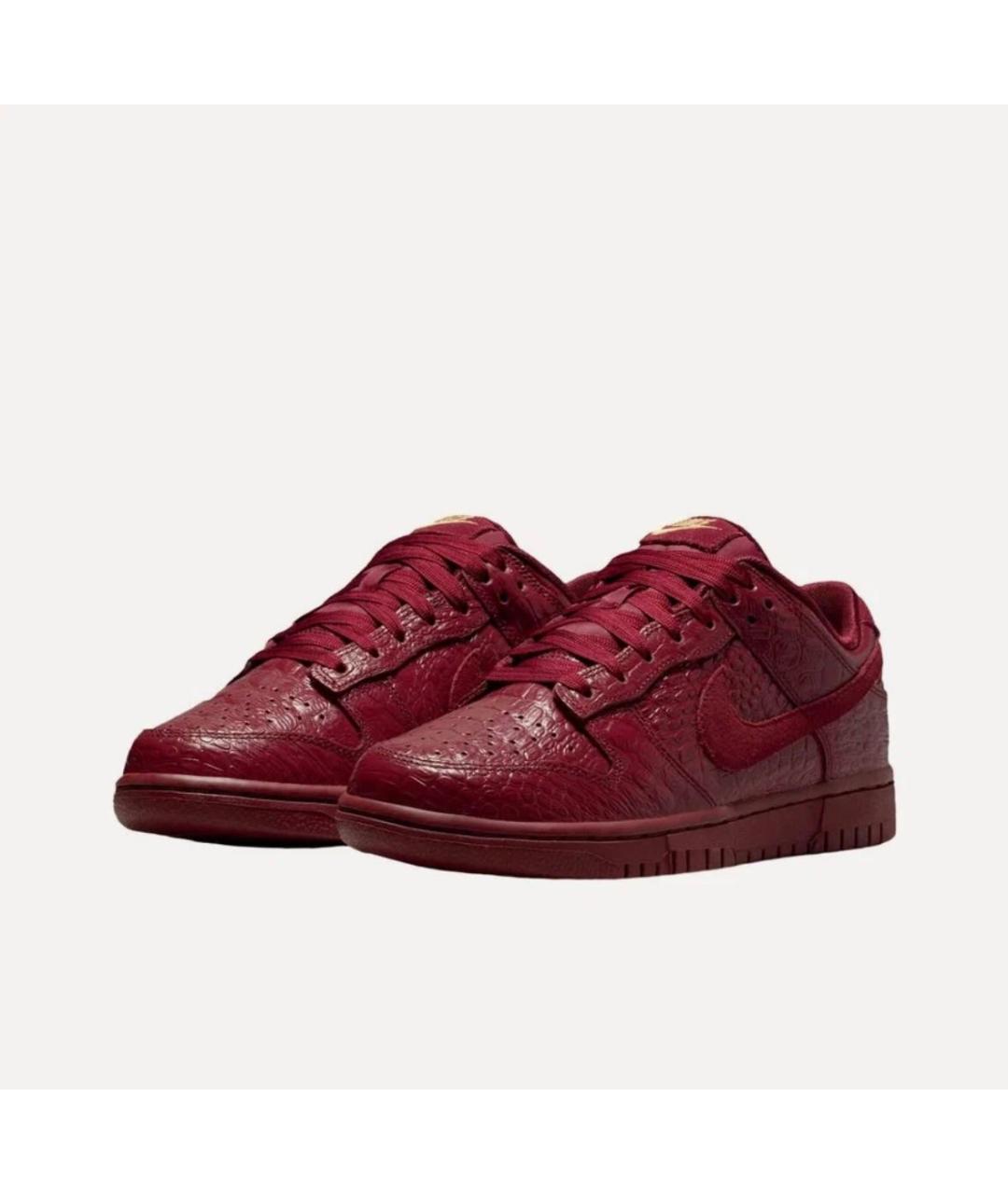 NIKE Бордовые кеды из искусственной кожи, фото 2