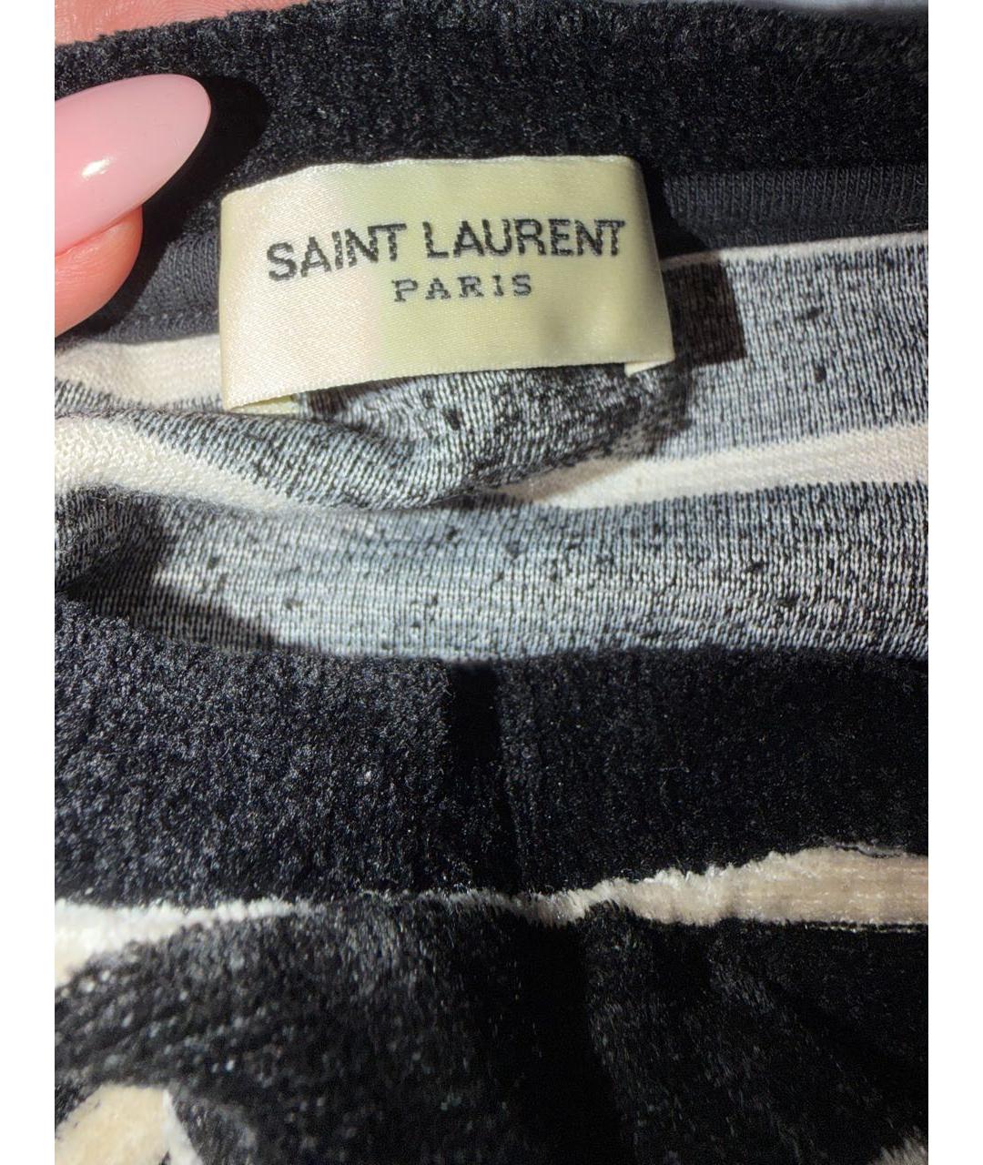 SAINT LAURENT Черный вискозный джемпер / свитер, фото 3